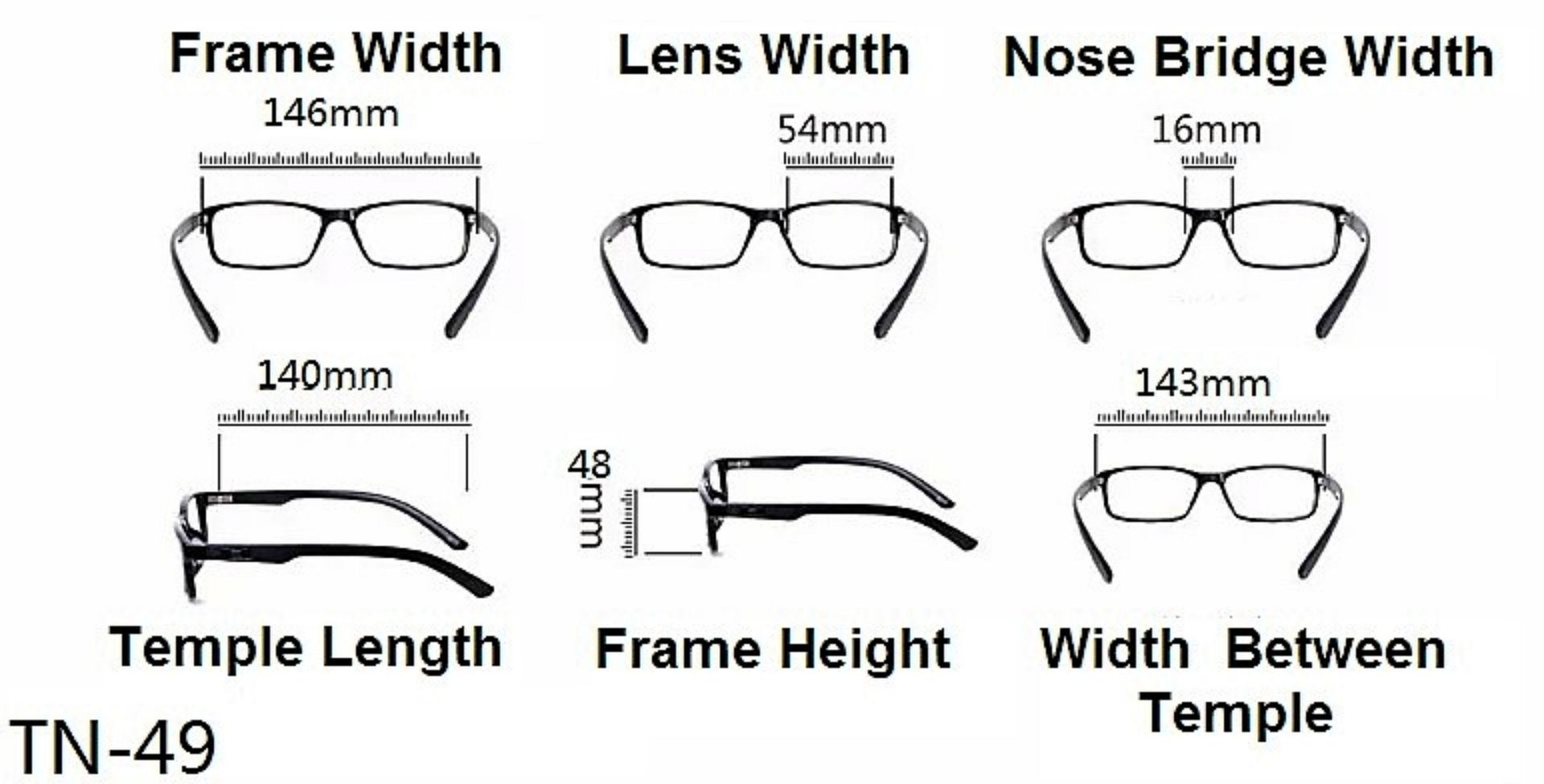 Distance Glasses Myopia S/Sighted Classic Oversized (NOT READING